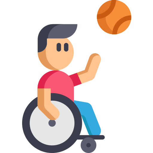 person on a wheelchair playing basketball